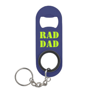 Rad Dad neon green navy blue modern typography