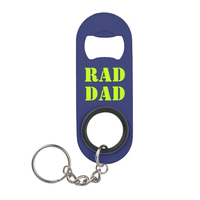 Rad Dad neon green navy blue modern typography (Front)