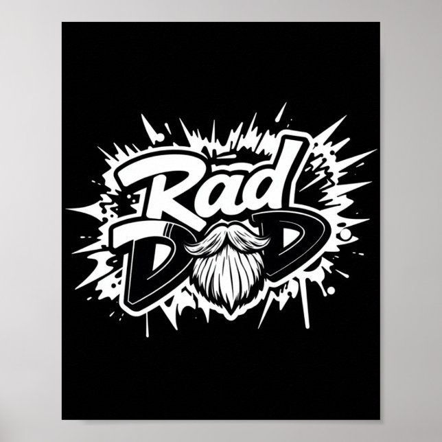 Rad Dad Poster – Cool Father's Day Gift for Him (Front)