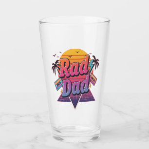 Rad Dad – Retro 80s Neon Style for Cool Fathers Glass