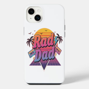 Rad Dad – Retro 80s Neon Style for Cool Fathers iPhone 14 Plus Case