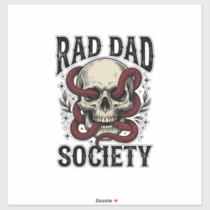 Rad Dad Society Vintage Skull Snake Shirt Design_1