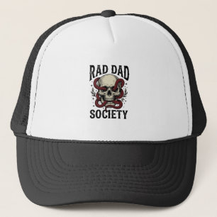 Rad Dad Society Vintage Skull Snake Shirt Design_1 Trucker Hat