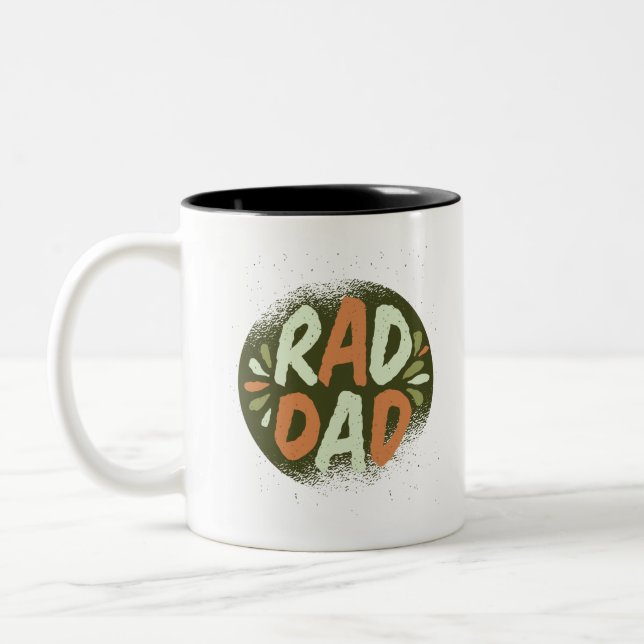 Rad Dad Two-Tone Coffee Mug (Left)