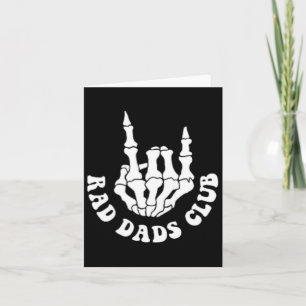 Rad Dads Club Funny Fathers Day Cool Dads Club  Card