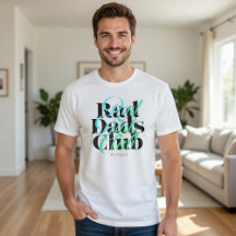 Rad Dads Club Modern Teal Typography Personalised