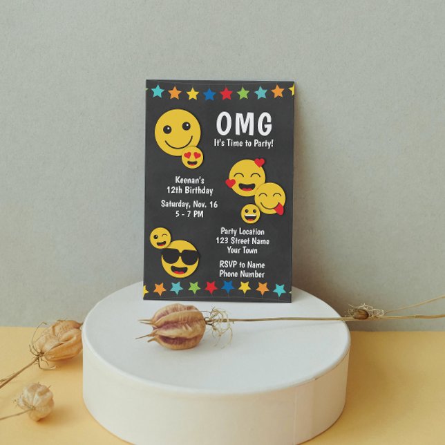Rad Emoji Birthday Party Invitation (Creator Uploaded)