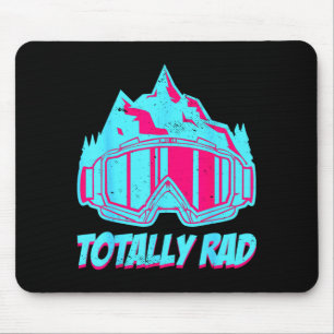 Rad goggles retro ski vintage 80s 90s skiing mouse pad