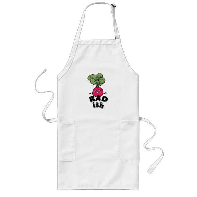 RAD-ISH Radish Garden Funny Design, Kitchen Apron (Front)