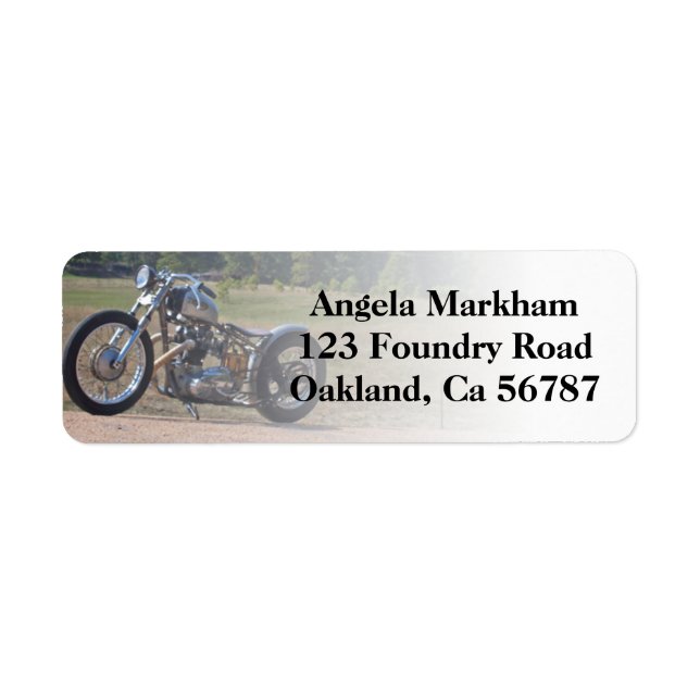 Rad Motorcycle Biker Custom Address Labels (Front)