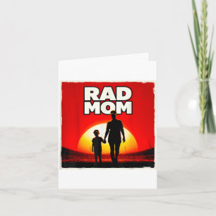 Rad mum mother and son soccer mum sunset card