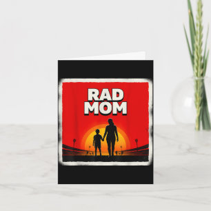 Rad mum mother and son soccer mum sunset  card