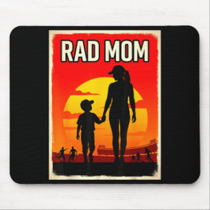 Rad mum mother and son soccer mum sunset mouse pad