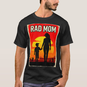 Rad mum mother and son soccer mum sunset  T-Shirt