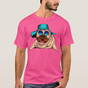 Rad Pug rocking blue shades and a hat T-Shirt