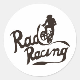 rad racing classic round sticker