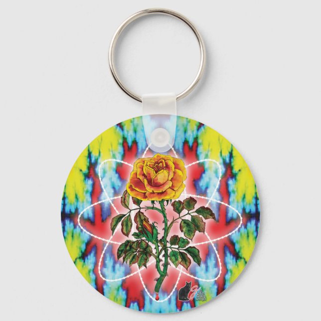 Rad Rad Rose  Key Ring (Front)
