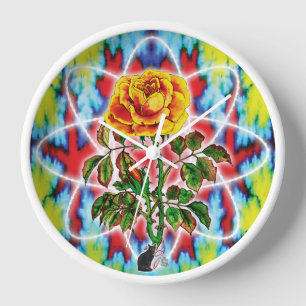Rad Rad Rose Wall Clock