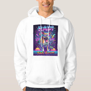 rad retro 80s synthwave 80s dog hoodie