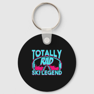 Rad ski legend retro vintage 80s 90s skiing outfit key ring