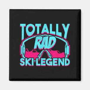 Rad ski legend retro vintage 80s 90s skiing outfit magnet