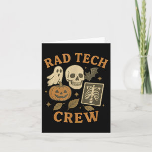 Rad Tech Crew Halloween Vintage Ghost Skeleton X-r Card