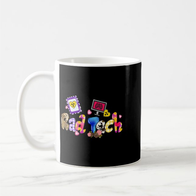 Rad Tech Leopard Funny Rad Tech Gifts Sleeveless Coffee Mug (Left)