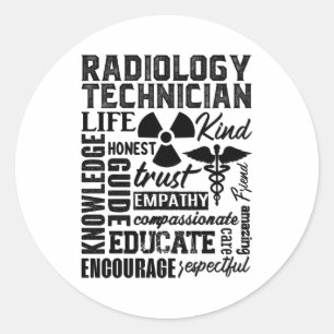 Rad Tech Technologist Xray Radiology Technician Classic Round Sticker