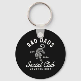 Rad Vintage Dad Est 2026 Fathers Day Dad Life Key Ring