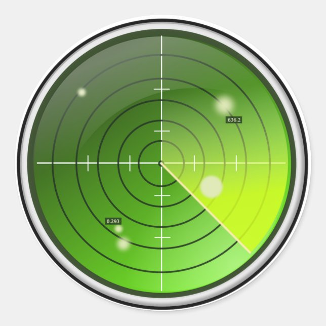 Radar Classic Round Sticker (Front)