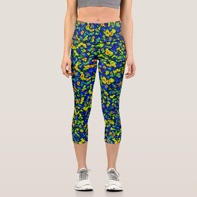 Radar Clouds Capri Leggings (Front)