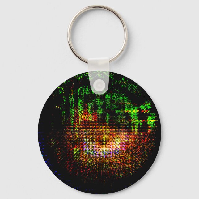 radar kaleidoscope pattern key ring (Front)