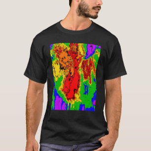Radar map radar view colourful colours T-Shirt