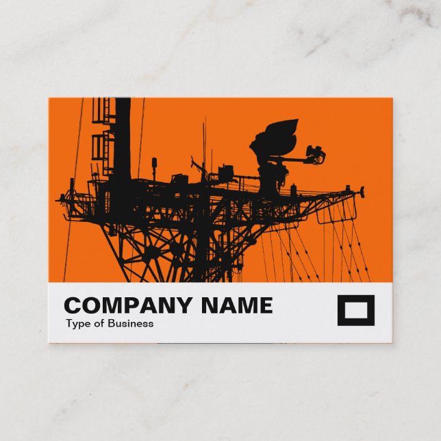 Radar Mast - Orange Business Card (Front)