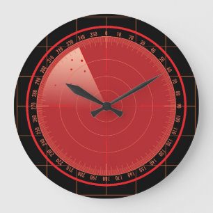 Radar Searching Round Large Clock