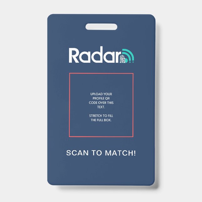 RadarQR Badge ID Badge (Front)