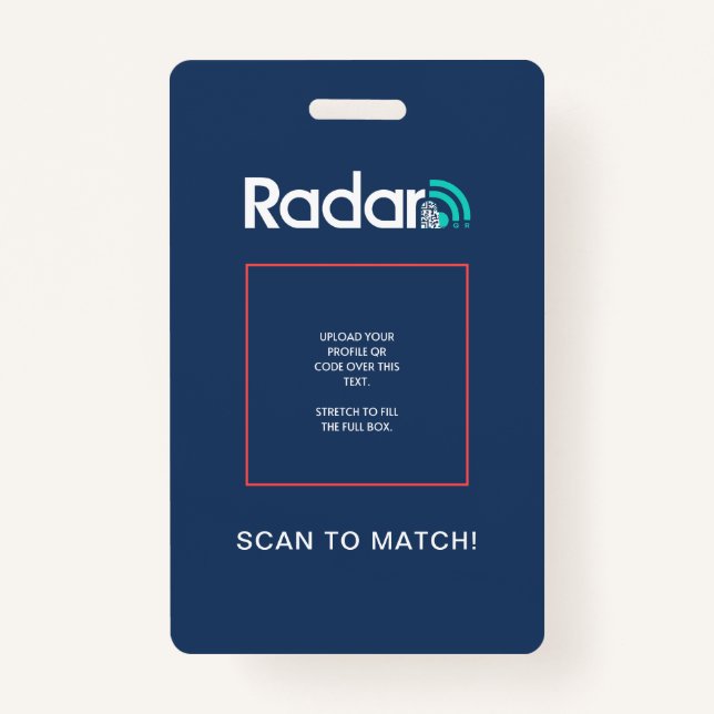 RadarQR Badge ID Badge (Front)