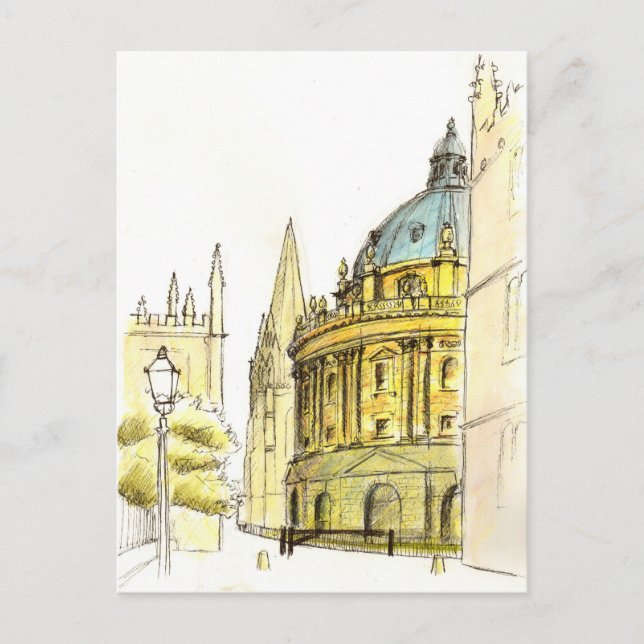 Radcliffe Camera original drawing Postcard (Front)