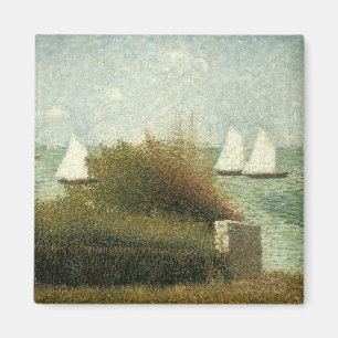 Rade de Grandcamp by Georges Seurat, Vintage Art Magnet
