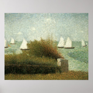 Rade de Grandcamp by Georges Seurat, Vintage Art Poster