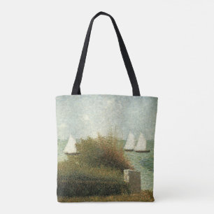 Rade de Grandcamp by Georges Seurat, Vintage Art Tote Bag