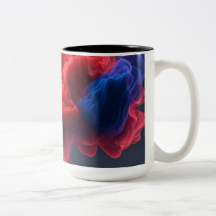 Rade & Tha Smoke Modern Abstract  Two-Tone Coffee Mug