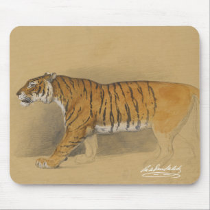 Raden Saleh® Mouse Pad 'Walking Javanese Tiger'