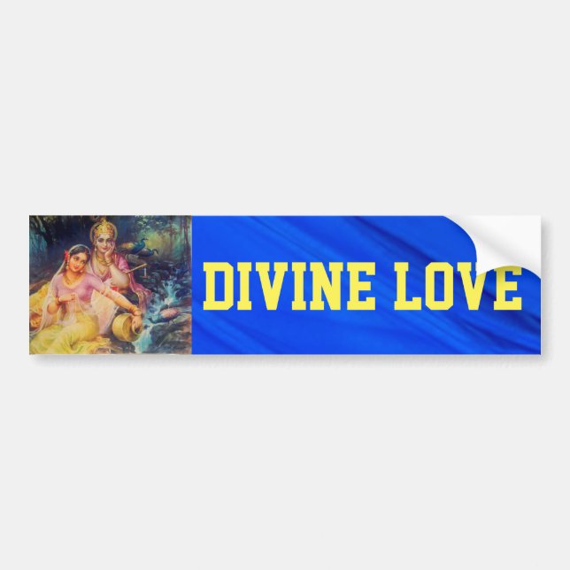 Radha and Krishna bumper sticker (Front)