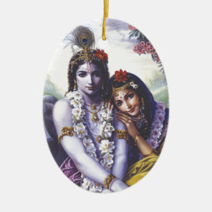 Radha and Krishna Ceramic Tree Decoration