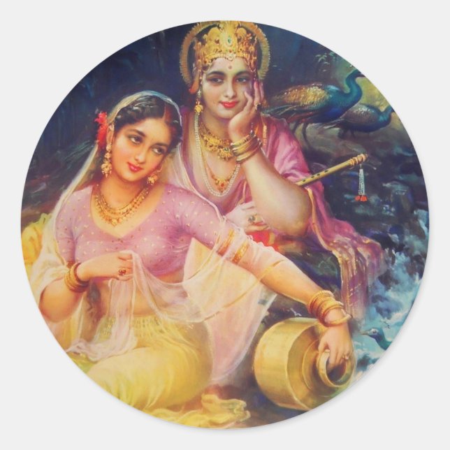Radha and Krishna sticker (Front)
