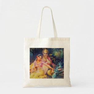 Radha and Krishna tote bag