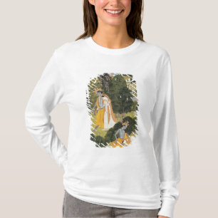 Radha and Krishna walking in a grove T-Shirt