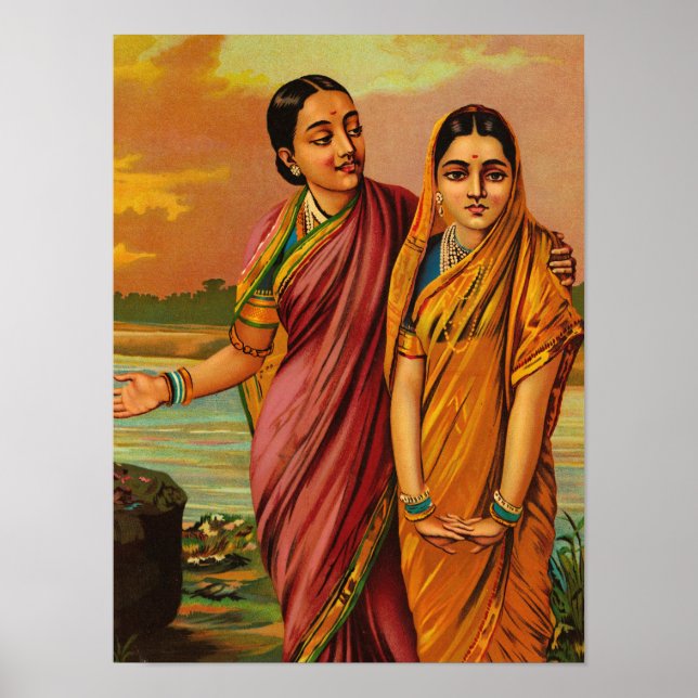 Radha, Goddess of Love by Raja Ravi Varma Poster (Front)