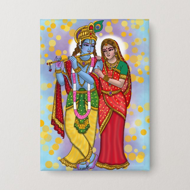 Radha Krishna Button (Front)